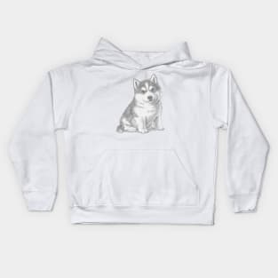 Puppy husky Kids Hoodie